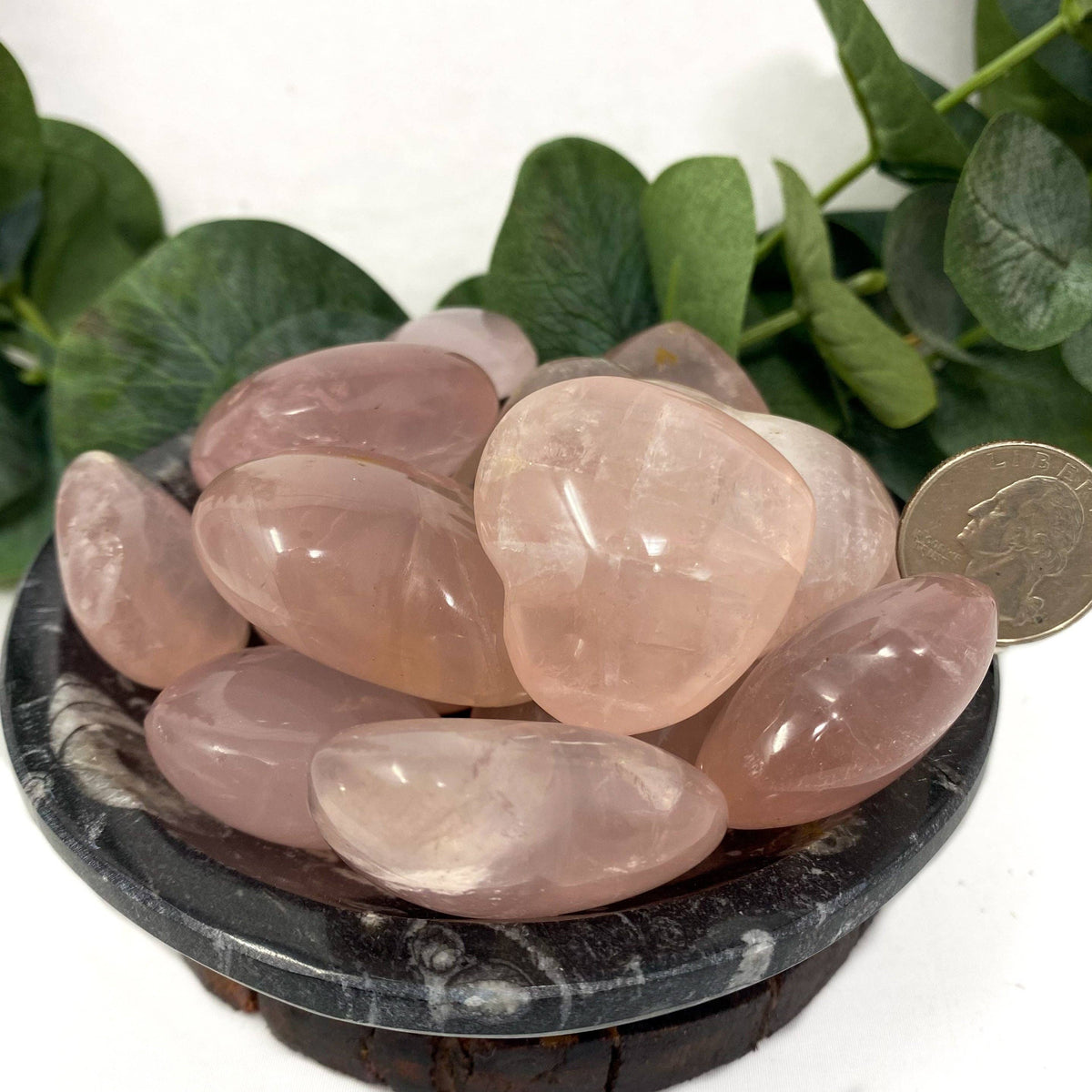 The Crystal Tabby - Sm Rose Quartz Hearts (1lb bag)