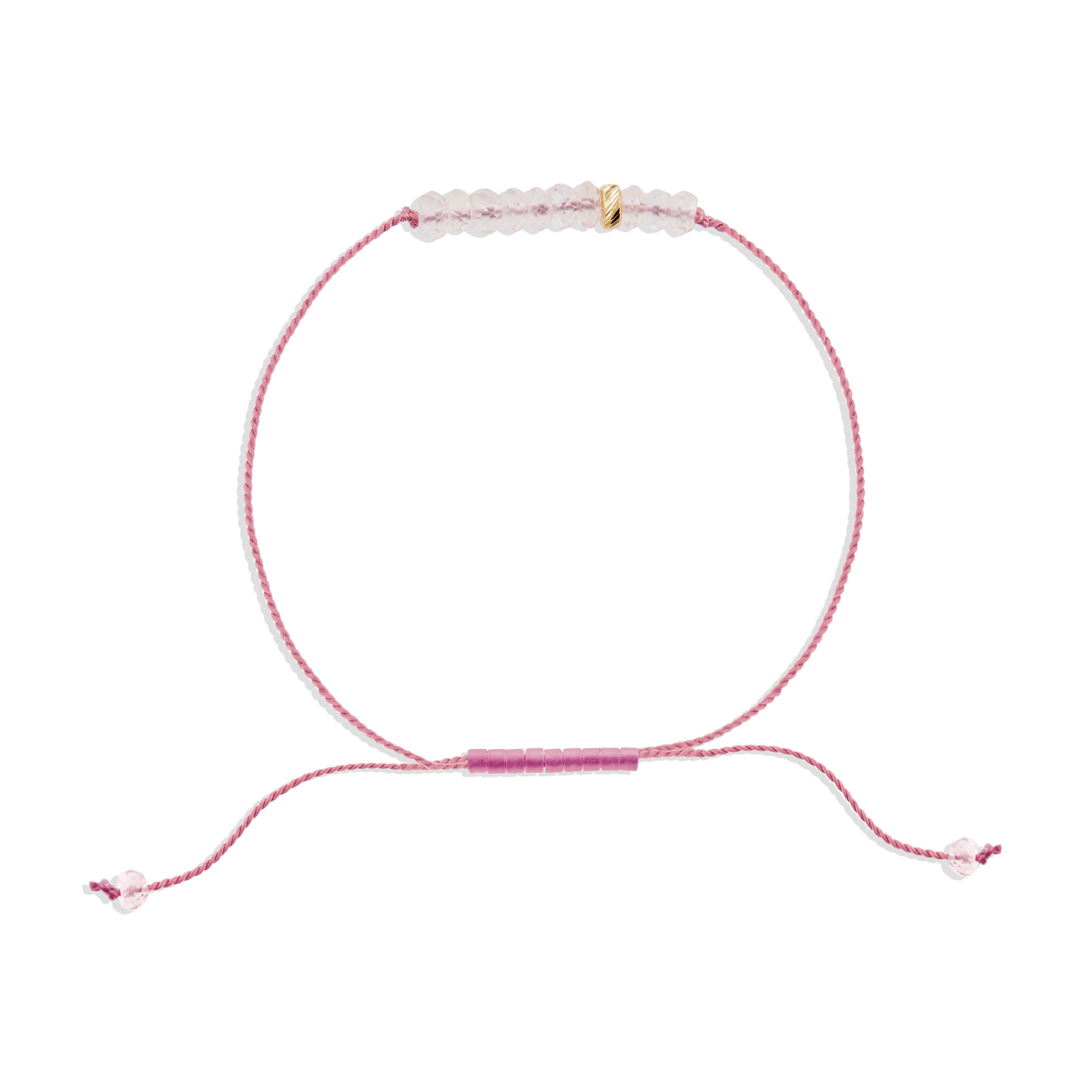 The Energy Project  – Love Bracelet - Rose Quartz & 14k Gold