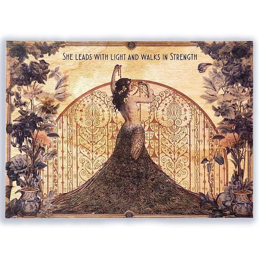 Wood Folding Card - Walks In Light
