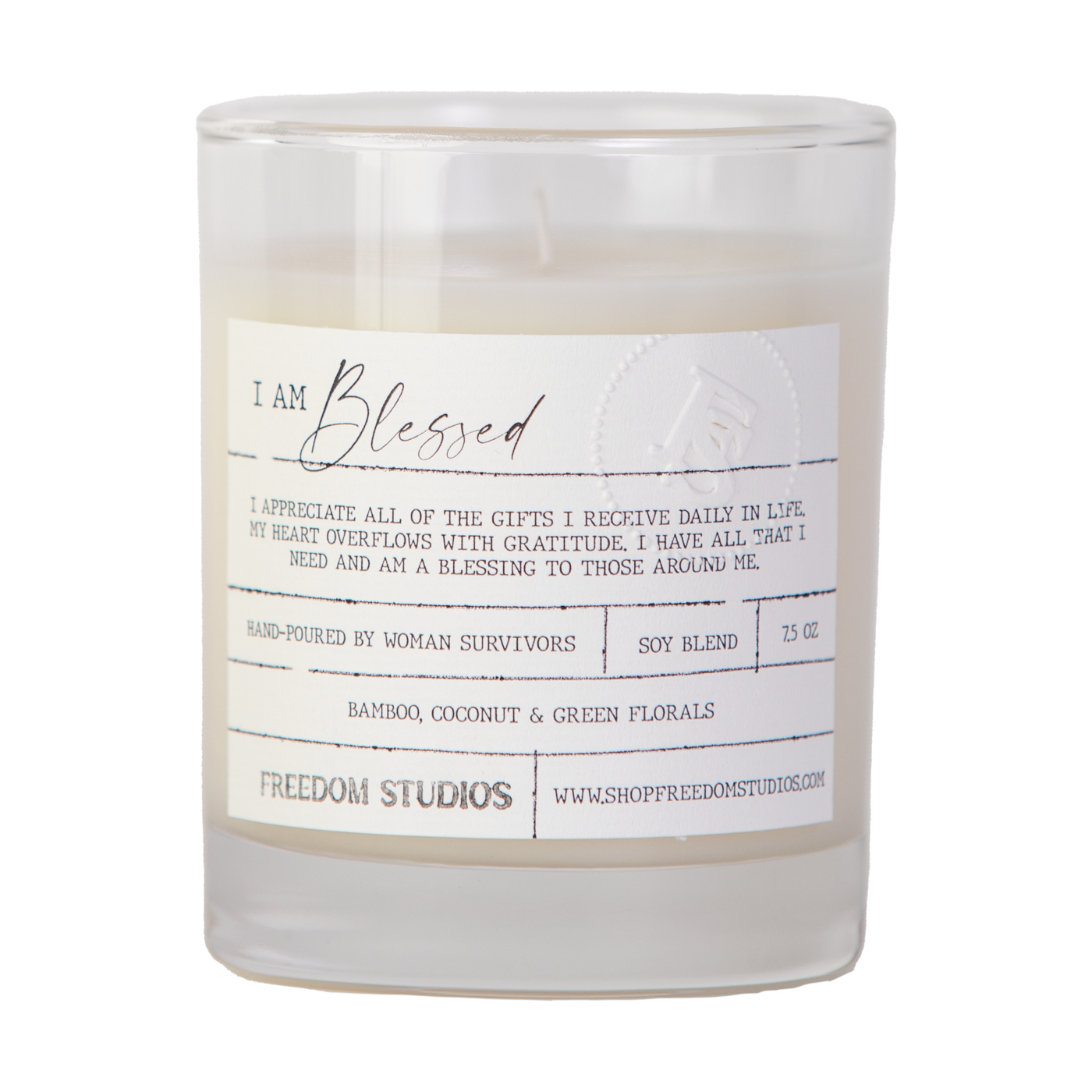 I AM Blessed 7.5 oz Candle