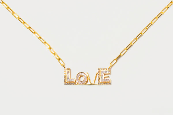 Love Gold Vermeil Pendant Necklace