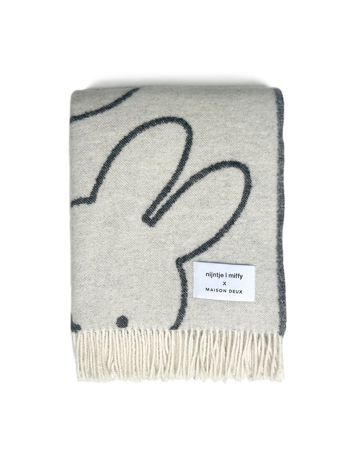 Blanket MIFFY White / Black Print 4.25 x 6.5ft